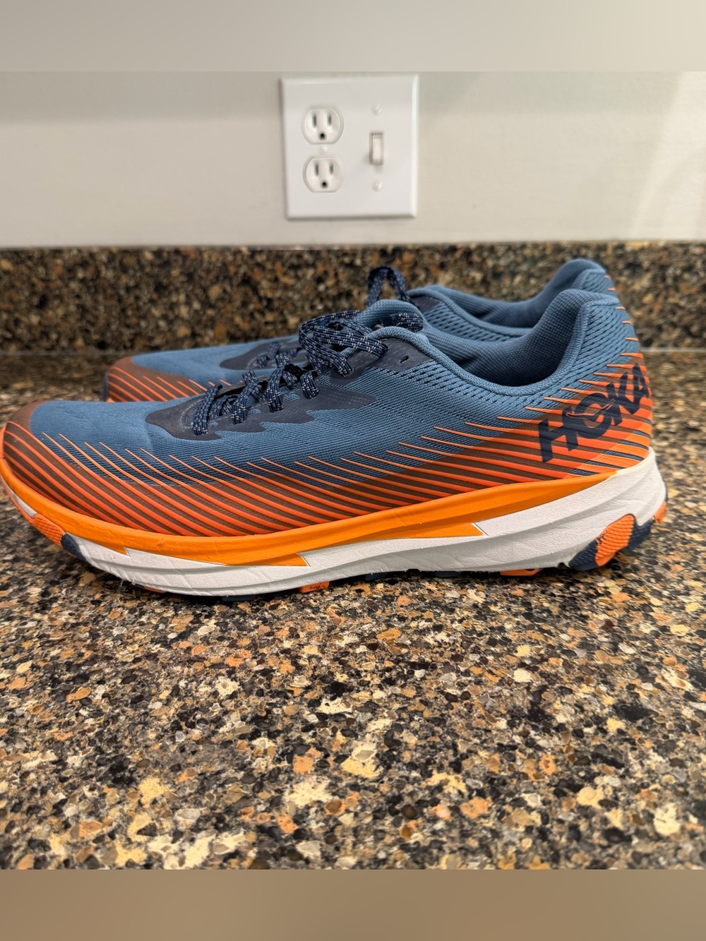 HOKA Men's hiking shoes size 12.5 Blue & Orange Running Shoes